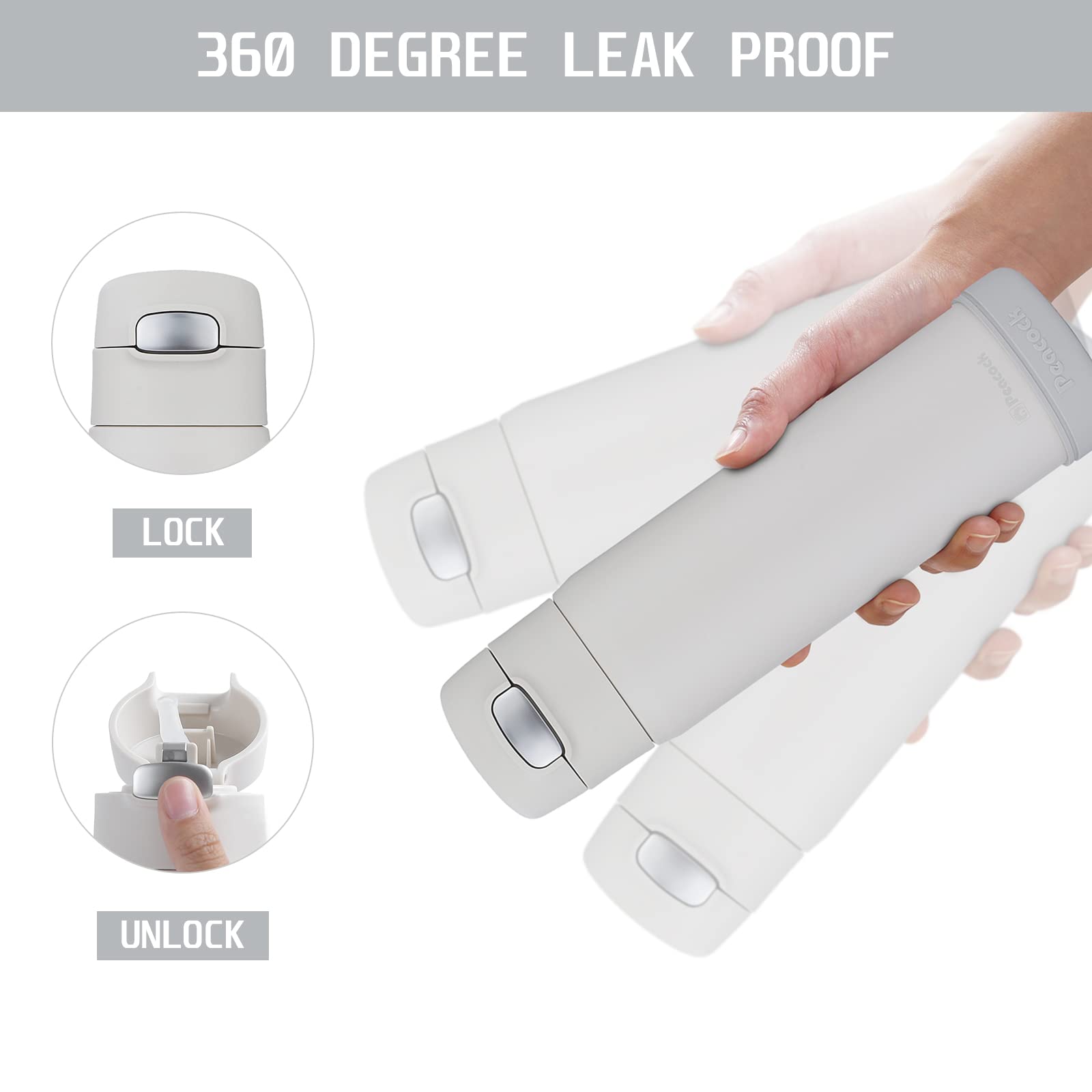 Tsuruya Insulated Water Bottle With Straw, Flip-Up Stainless Steel Leakproof Bpa-Free 18Oz Thermos With Straw